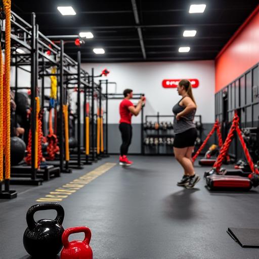 Functional training area with modern equipment